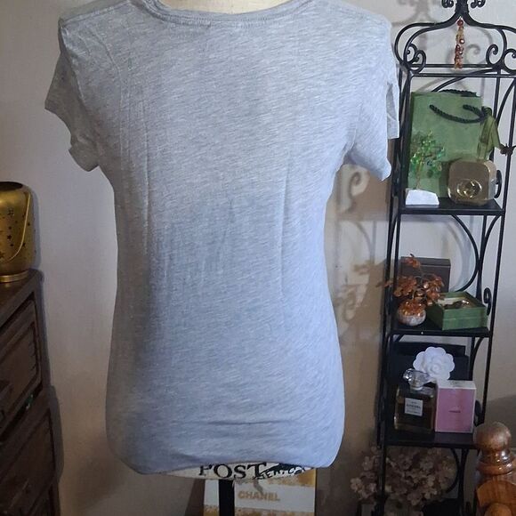 Hurley Light Gray Tee with Blue Logo Size Large - Picture 3 of 4